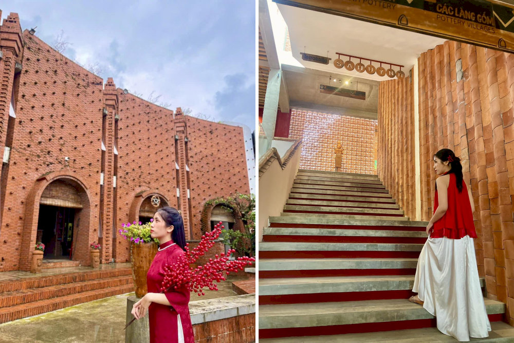 The spiral staircase, giant terracotta statues, and artistic corridors are popular check-in spots for visitors